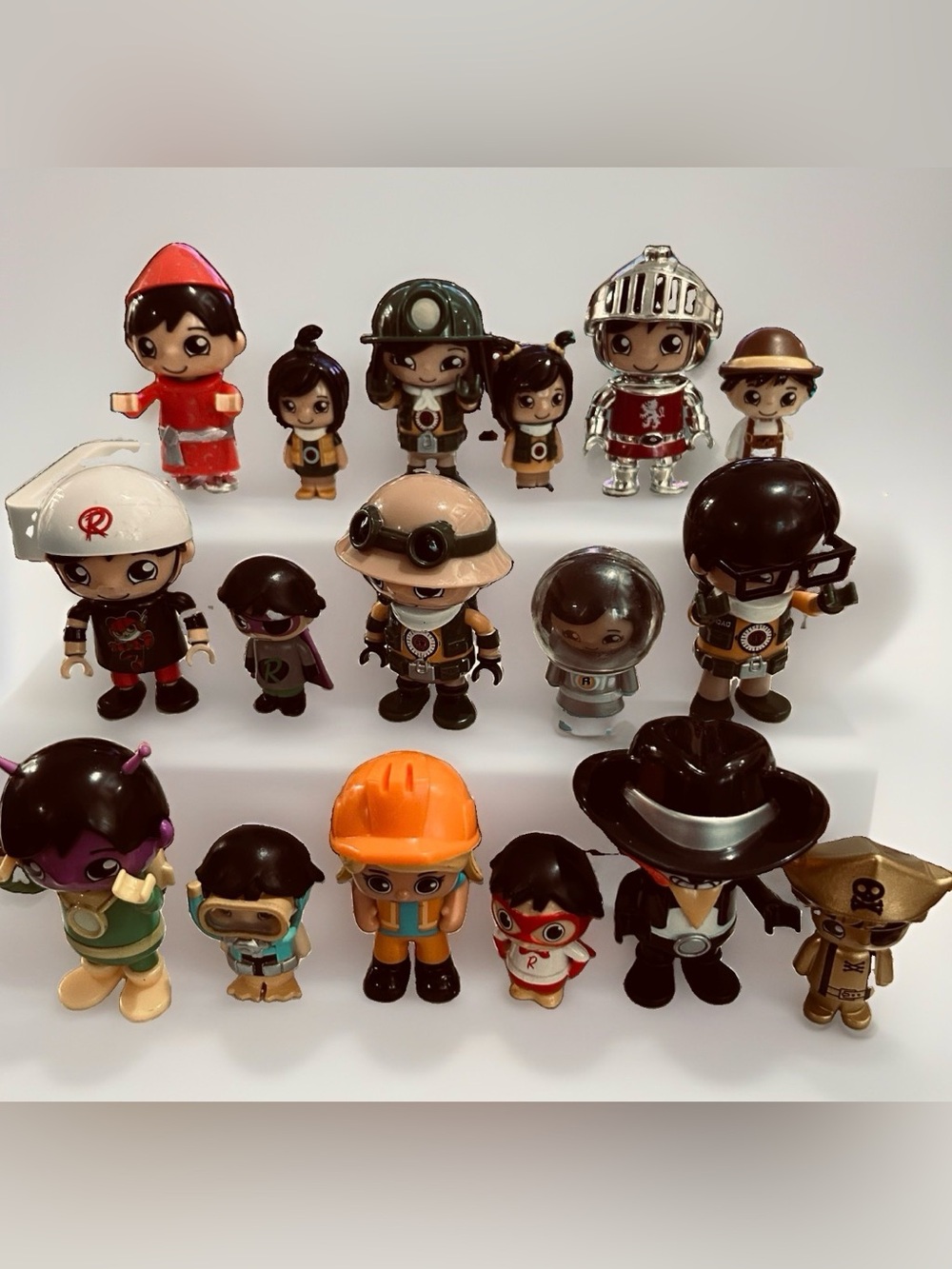 Ryan's World 17 Pc Lot Action Figures Toys Assorted Sizes